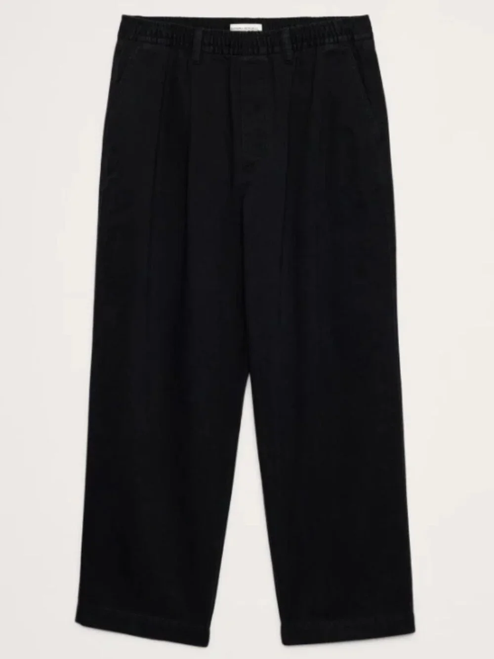 NWT!! Banana Republic Men's Black Loose Lightweight Cotton Chino Pull-On Pants L